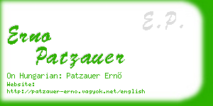 erno patzauer business card