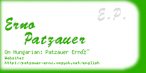 erno patzauer business card